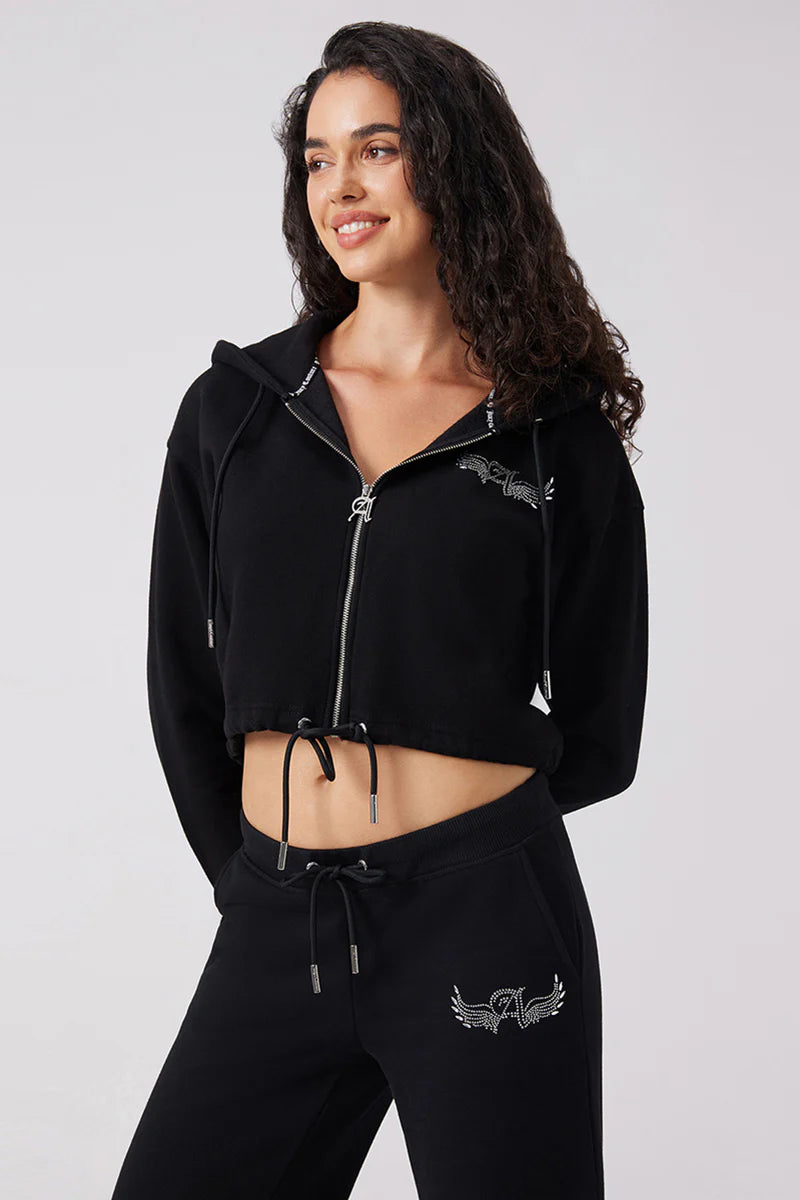 Angel Couture Cropped Fleece Hoodie