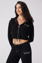 Angel Couture Cropped Fleece Hoodie