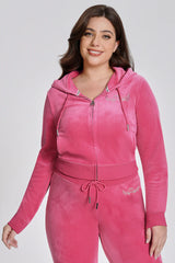 Plus-Size Angel Couture Big Bling Velour Hoodie