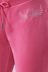 Angel Couture Big Bling Velour Track Pants
