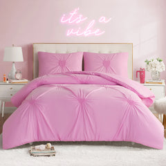 Amora Gathered Heart Comforter Set