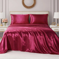 Damask Stripe Satin Sheet Set