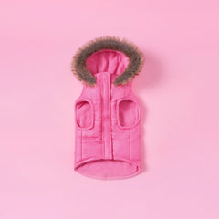 Pet Faux Fur Hooded Jacket