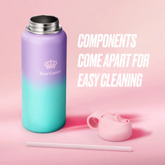 Go Girl Stainless Steel Water Bottle with Pop-up Straw