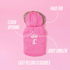 Pet Faux Fur Hooded Jacket