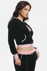 Sweetheart Cotton Velour Hoodie