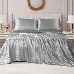 Damask Stripe Satin Sheet Set