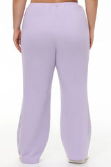 Plus-Size Wide Leg Fleece Pant With Side Bling