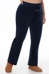 Plus-Size OG Big Bling Velour Track Pants