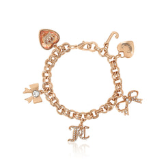 Charm Bracelet with Bow and Pave Details
