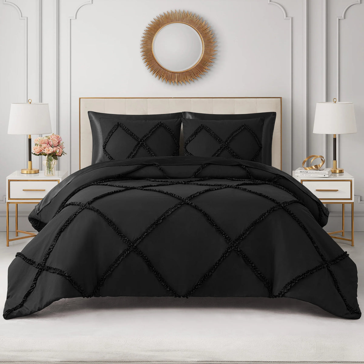 Diamond Ruffle Comforter Set