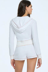 Rainbow Towel Terry Zip-Up Hoodie