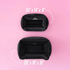 Crown Bling Black Pet Bed