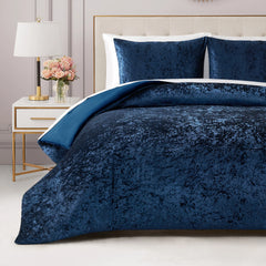 Crushed Velvet Comforter Set
