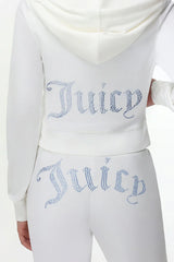 Technicolor Customizable Big Bling Velour Hoodie