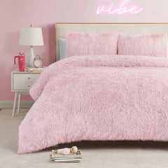 Shaggy Faux Fur Comforter Set