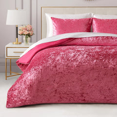 Crushed Velvet Comforter Set