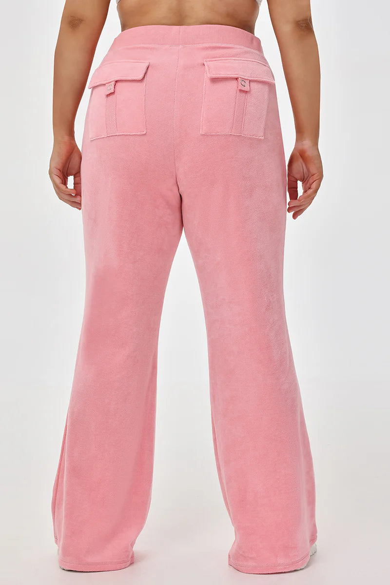 Plus-Size Crown Heritage Cotton Velour Track Pants
