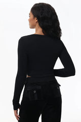 Cropped Long Sleeve Baby Tee