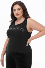 Plus-Size Big Bling Couture Tank Top