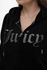 Plus-Size Front Bling Hoodie