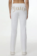 Technicolor Customizable Big Bling Velour Track Pants