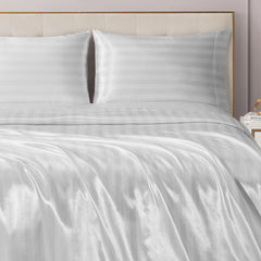 Damask Stripe Satin Sheet Set