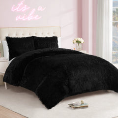Shaggy Faux Fur Comforter Set