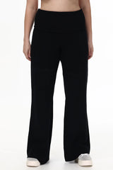 Plus-Size Low Rise Knit Flare Pants