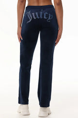 Technicolor Customizable Big Bling Velour Track Pants