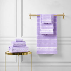 Plush Stripe Bath Towel Set