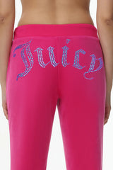 Technicolor Customizable Big Bling Velour Track Pants