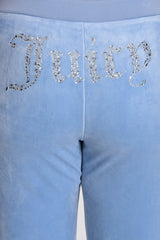 Plus-Size Angel Couture Big Bling Velour Track Pants