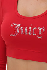 Small Bling Knit Cropped Long Sleeve Baby Tee