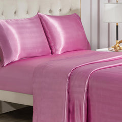 Damask Stripe Satin Sheet Set