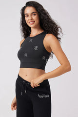 Angel Couture All Over Small Bling Crop Tank