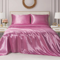 Damask Stripe Satin Sheet Set