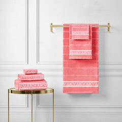 Plush Stripe Bath Towel Set