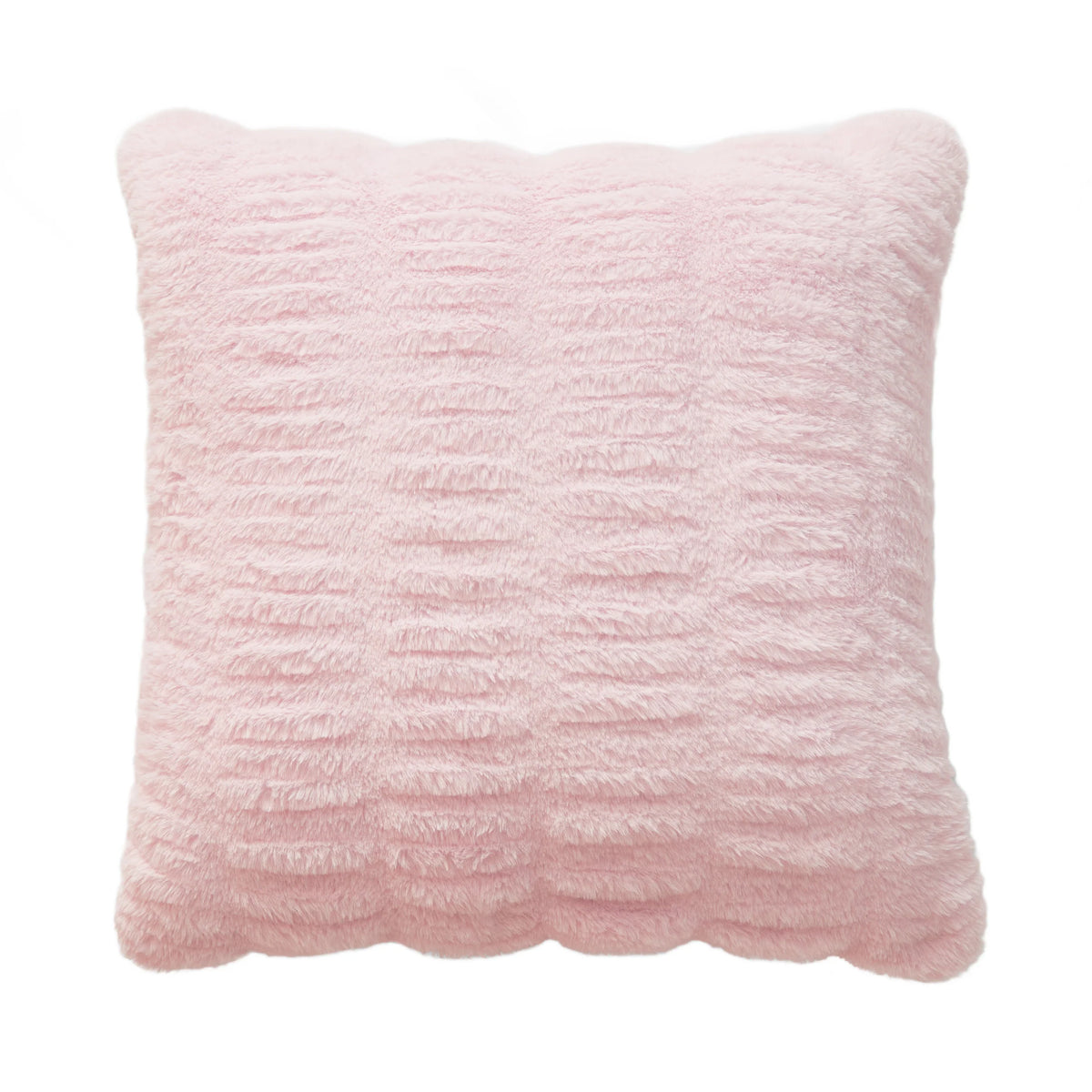 Pleated Faux Fur Decorative Pillow