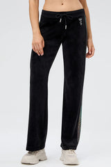 30th Birthday Side Ombre Bling Wide Leg Pants