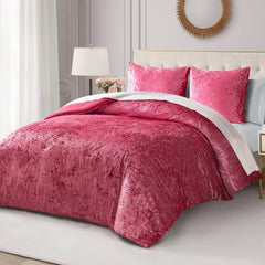 Crushed Velvet Comforter Set