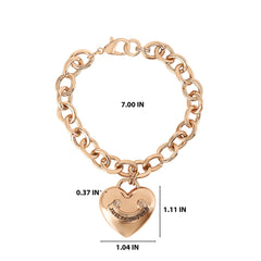 Heart Charm Chain Bracelet