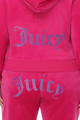 Plus-Size Technicolor Customizable Big Bling Velour Hoodie