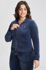 Plus-Size Eat Cake Wear Juicy Mockneck Jacket