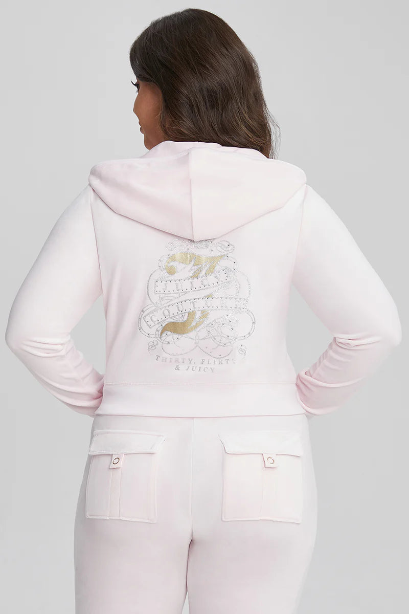 Plus-Size Thirty Flirty and Juicy Velour Hoodie