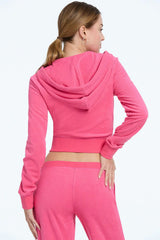 Tonal Towel Terry Zip-Up Hoodie