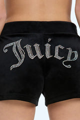 Big Bling Velour Track Shorts