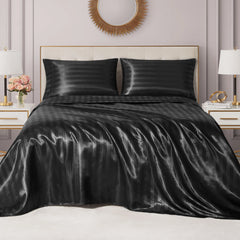 Damask Stripe Satin Sheet Set