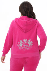 Plus-Size Scottie Cotton Velour Hoodie