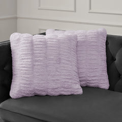 Pleated Faux Fur Decorative Pillow